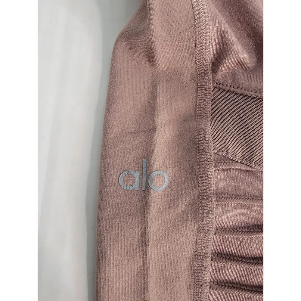 Alo Yoga Moto Legging Womens Sz Small High Rise Full Length Brown Tan